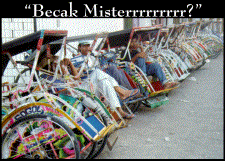 Becak parking lot, Cirebon