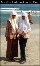 Muslim Indonesians at Kuta